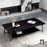  Bàn sofa cao cấp mặt đá trắng 2 tầng BSF4 Lenge 1m1 x 55 