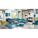  Bộ ghế sofa góc L 2m4 x 2m2 GT52 Porlan vải nhung nỉ xanh lá 