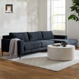  Bộ ghế sofa góc giá rẻ 2m4 x 1m6 GT134 Harper vải nỉ xanh than 
