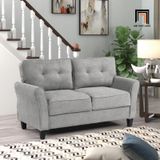  Bộ ghế sofa gia đình hiện đại KT97 Aliete vải nhung màu xám 