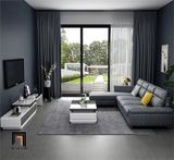  Set ghế sofa góc gia đình GT245 Byton 3m x 1m6 da xám đậm 