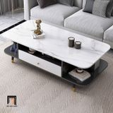  Bàn sofa gia đình chữ nhật 1m x 50 BSF11 Tray hộc kéo để đồ 