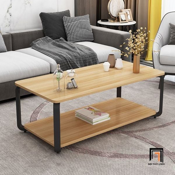 bàn sofa phòng khách mặt đá 2 tầng