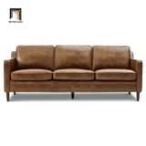  Ghế sofa băng gia đình BT33 Abbot dài 2m bọc da giả màu da bò 