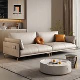  Bộ ghế sofa hiện đại KT65 Skinny da Pu màu nâu chân inox 