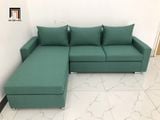  Bộ bàn ghế sofa góc chữ L 2m2 x 1m6 phòng khách màu xanh ngọc 