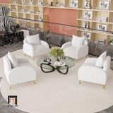  Ghế sofa đơn nhỏ gọn DT31 Kenny cho tiệm nail, shop 