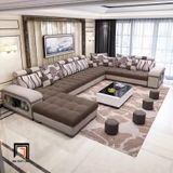  Bộ ghế sofa chữ U cao cấp UT4 Bearden 4m05 phối màu nỉ đẹp 