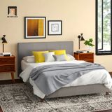  Giường ngủ 1m6 x 2m giá rẻ GN6 Hudspeth vải bố màu xám 