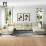  Bộ ghế sofa chữ U phòng khách hiện đại UT31 Duroy 3m4 vải nỉ 