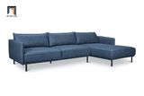  Ghế sofa góc L GT11 Ezra 2m2 x 1m6 màu xám đen da simili cao cấp 