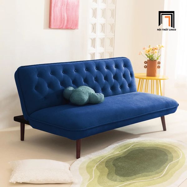 ghế sofa giường 1m8 xanh lá vải nhung