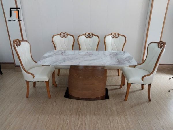 bộ bàn ghế ăn cao cấp 6 ghế