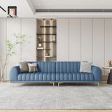  Ghế sofa băng da công nghiệp BHQ11 Palau dài 2m6 xám trắng 