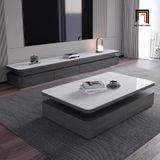  Bàn sofa phòng khách mặt đá 1m1 BSF92 Basque màu xám ghi 