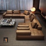  Ghế sofa góc giật lún hiện đại GT265 Jobee 3m2 x 1m4 bọc da 