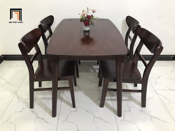 bộ bàn ghế ăn 4 chỗ gỗ tự nhiên