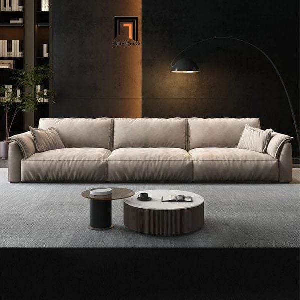  Ghế sofa góc L cho chung cư GT223 Flannet 2m4 x 1m6 xám tro 