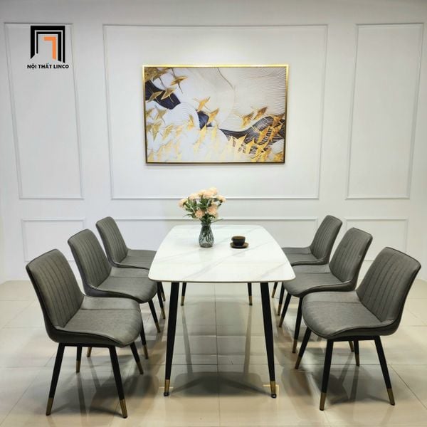 bộ bàn ăn mặt đá ceramic giá rẻ