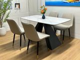  Set bàn ăn 4 ghế da giả sang trọng 25-BAD4-G3-B5 cho căn hộ 