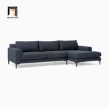  Bộ ghế sofa góc giá rẻ 2m4 x 1m6 GT134 Harper vải nỉ xanh than 