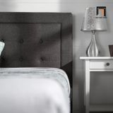  Giường ngủ vải nỉ màu đen 1m6 x 2m GN1 Vannatta cho gia đình 