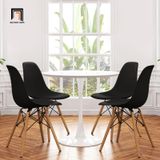  Set bàn ăn tròn 4 ghế nhựa xinh xắn 4-OC4-GCF1-B5 cho gia đình 