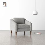  Ghế sofa đơn giá rẻ cho chung cư DT44 Ledge vải bố xanh đậm 