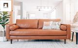 Sofa băng da công nghiệp BT13 dài 1m9 màu nâu sang trọng 