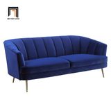  Set ghế sofa trang trí đẹp KT45 Eivor xanh đậm vải nhung 