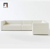  Bộ ghế sofa góc GT89 Benn 3m x 1m6 màu trắng kem vải nỉ 