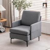  Ghế sofa đơn phòng khách giá rẻ DT105 Ghisham vải xanh dương 