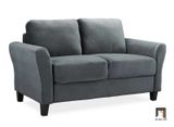  Ghế sofa băng mini nhỏ gọn 1m3 BT205 Caniah xám đen vải nhung 