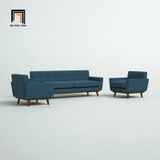  Bộ ghế sofa vải bố xanh đậm KT123 Messinger cho công sở đẹp 