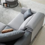  Set ghế sofa chữ U sang trọng UT8 Freda 3m2 phối vải nỉ xám 