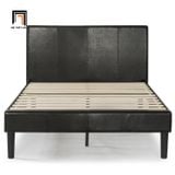  Giường ngủ da giả Pu màu đen GN9 Clyde 1m6 x 2m sang trọng 