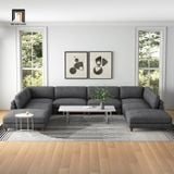  Bộ ghế sofa chữ U phòng khách hiện đại UT31 Duroy 3m4 vải nỉ 