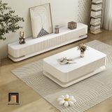  Bàn sofa mặt đá sang trọng BSF73 Stoning 1m x 60 sơn trắng 