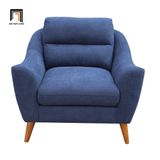  Ghế sofa thư giãn 1 nệm ngồi DT60 Gano vải nỉ xanh dương 