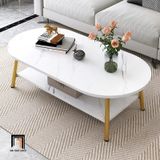  Bàn sofa phòng khách nhỏ gọn BSF15 Oveen 1m mặt đá trắng 
