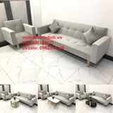  Set ghế sofa phòng khách đẹp NS02 hiện đại xám vải nhung 