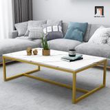  Bàn sofa mặt đá trắng 1m x 50 BSF40 Robin khung chân sắt đen 