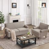  Bộ ghế sofa đính nút sang trọng KT124 Berkey phòng khách nhỏ 