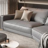  Bộ ghế sofa góc sang trọng GT117 Toran 2m9 x 1m3 da giả màu xám 