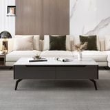  Bàn sofa chữ nhật phòng khách hiện đại BSF36 Camel đá trắng 