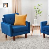  Ghế sofa đơn 1 chỗ ngồi DT8 Brook vải nhung trắng kem 