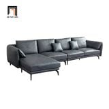  Ghế sofa văng dài 3m sang trọng BT241 Santafe da giả xám đậm 
