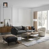  Ghế sofa băng vải nỉ màu than đen BT326 Verona dài 1m9 giá rẻ 