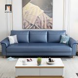  Ghế sofa băng dài 2m1 BT338 Bawati xanh dương da giả Pu 