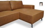  Ghế sofa góc L phòng khách 2m4 x 1m6 GT15 Harlow màu da bò 